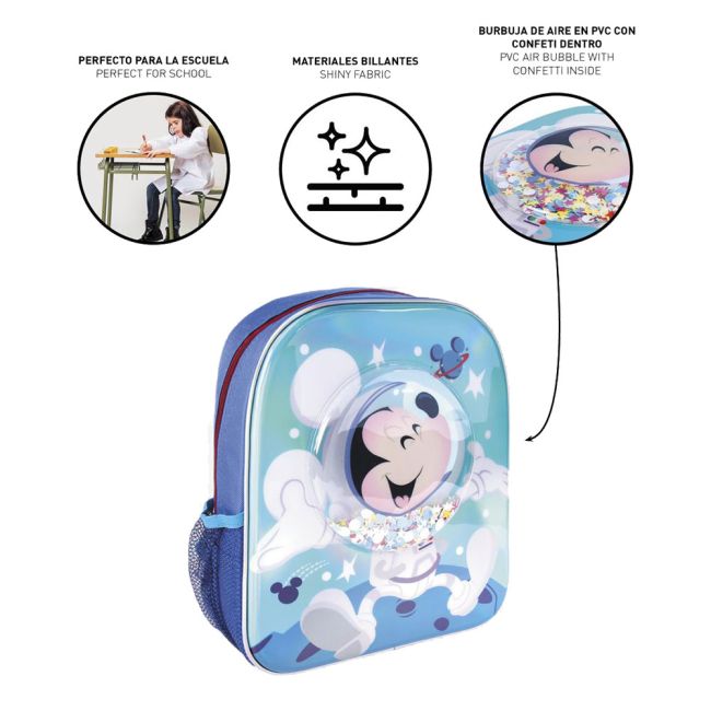 Rucsac Mickey Mouse Confetti, 25x31x10 cm