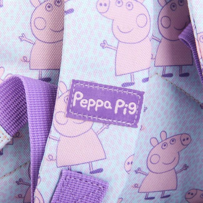 Rucsac Peppa Pig cu buzunar frontal, 9x20x27 cm