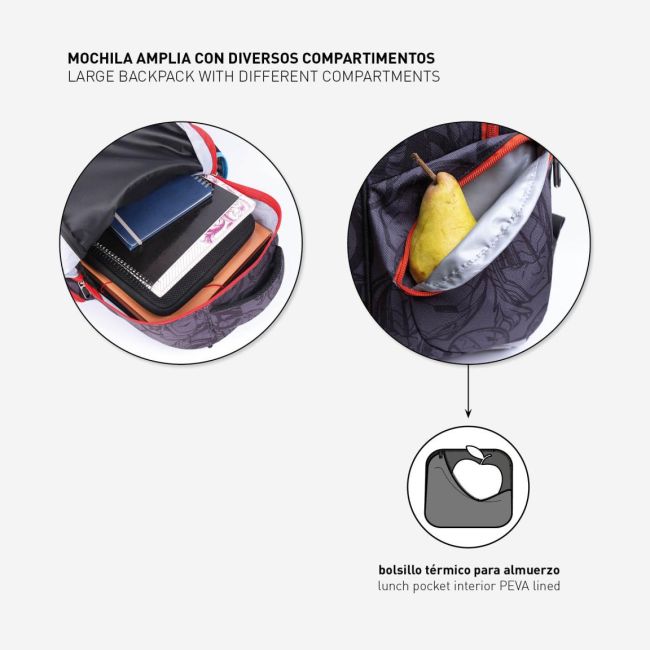 Rucsac Marvel Avengers cu buzunar frontal, 32x42x15 cm