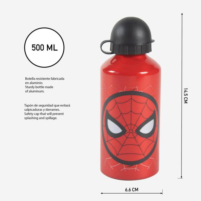 Bidon din aluminiu Spiderman, 500 ml