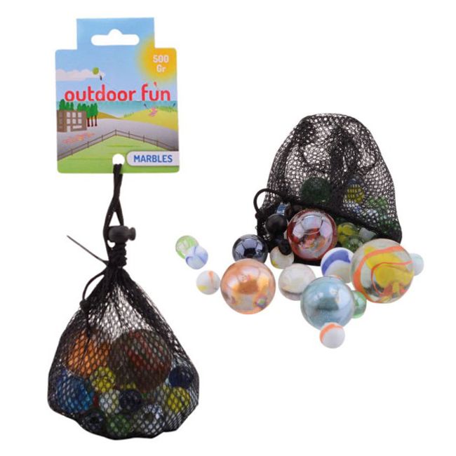 Bile multicolore din sticla, 14 - 35 mm, 500 grame