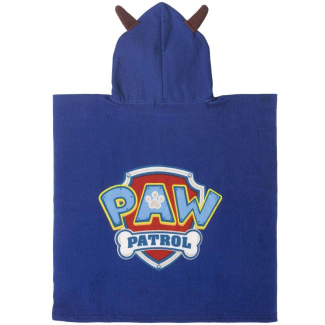 Prosop poncho cu gluga, Paw Patrol, 50 x 115 cm