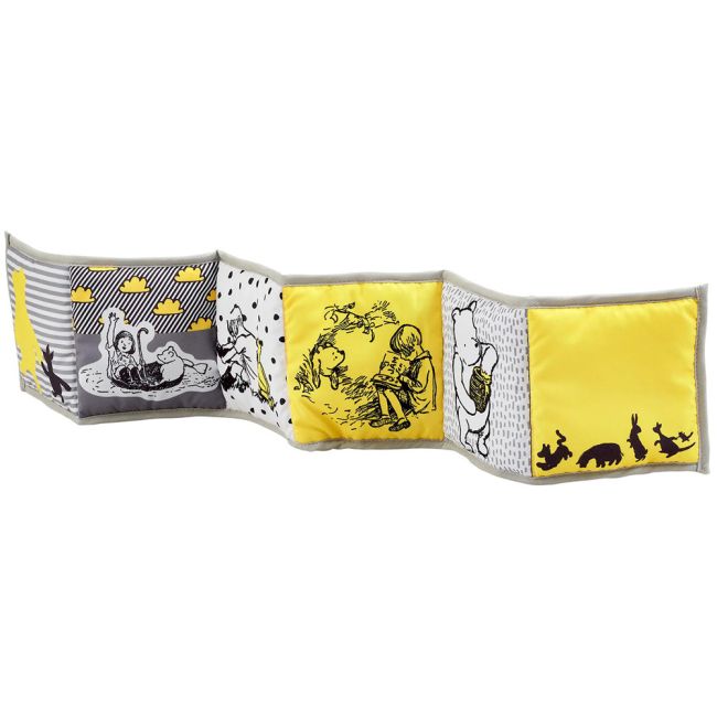 Jucarie - carte Winnie the Pooh cu doua fete pentru dezvoltare senzoriala