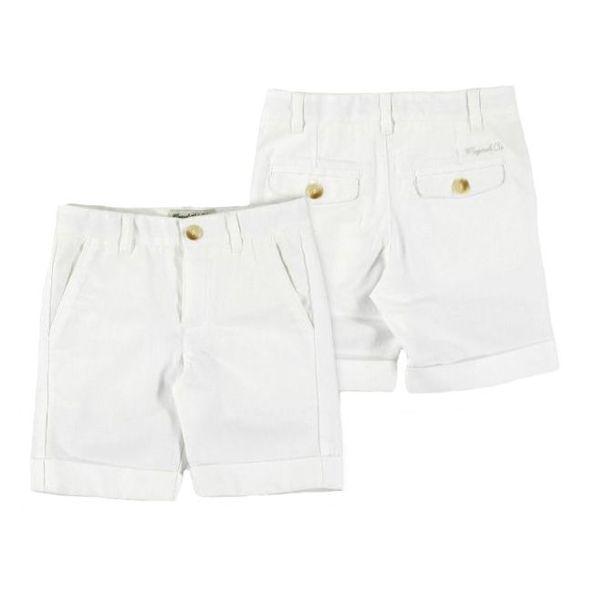 Pantaloni scurti albi din in (3200), 2 ani / 92 cm