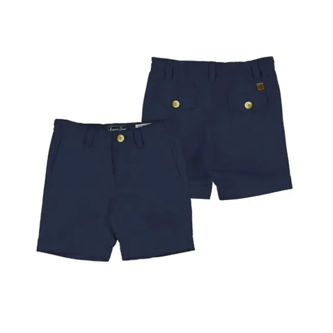 Pantaloni scurti bleumarin din in (3203), 2 ani / 92 cm