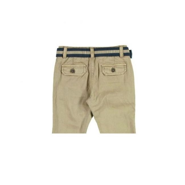 Pantaloni bej din doc si curea textila (4533), 8 ani / 128 cm