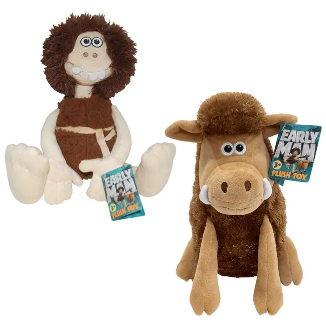 Set 2 jucarii din plus Dug 40 cm & Hognob 27 cm, Early Man