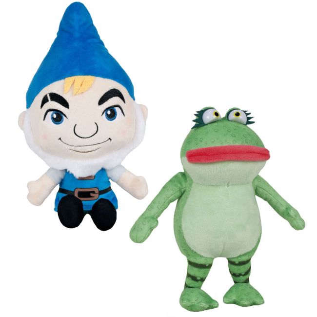 Set 2 jucarii din plus Gnomeo 32 cm & Nanette 29 cm, Sherlock Gnomes