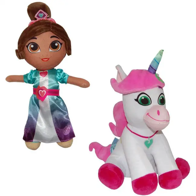 Set 2 jucarii din plus Nella 35 cm & Trinket 24 cm, Printesa Nella