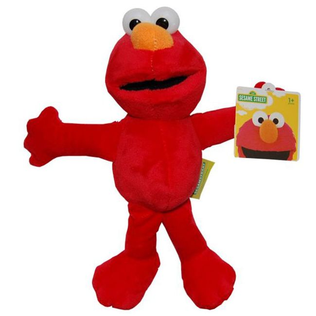 Set 2 jucarii din plus Elmo 26 cm & Cookie Monster 25 cm, Sesame Street