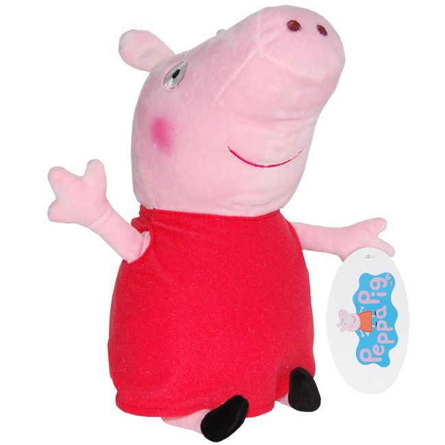 Set 2 jucarii din plus George & Peppa Pig 17 cm, Peppa Pig