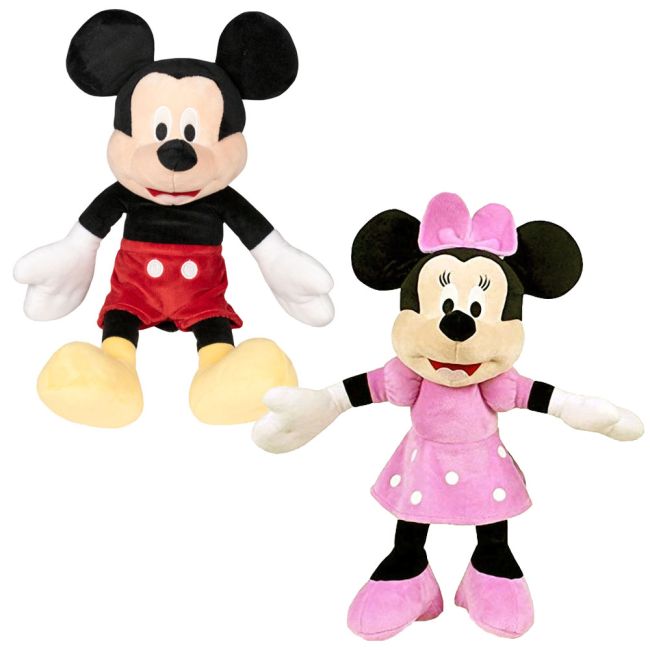 Set 2 jucarii din plus Mickey Mouse & Minnie Mouse 26 cm