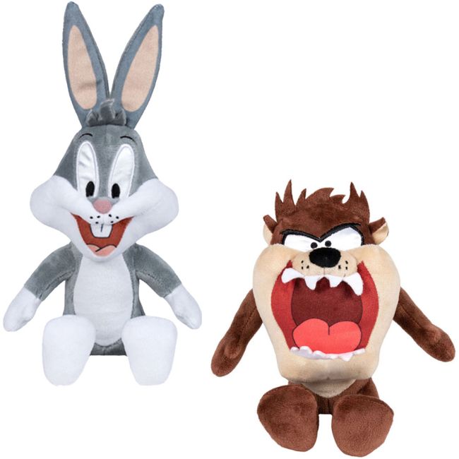 Set 2 jucarii din plus Bugs Bunny 18 cm si Diavolul Tasmanian 16 cm (sitting)