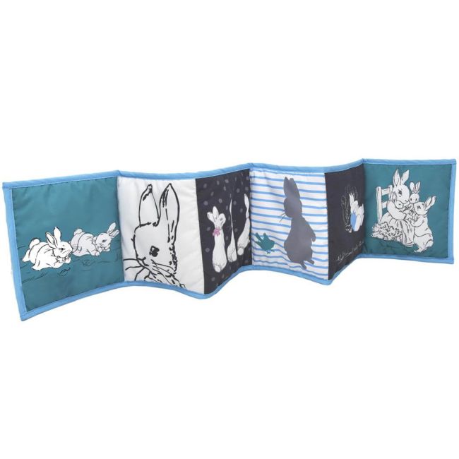 Jucarie - carte Peter the Rabbit cu doua fete pentru dezvoltare senzoriala