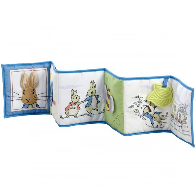 Jucarie - carte Peter the Rabbit cu doua fete pentru dezvoltare senzoriala