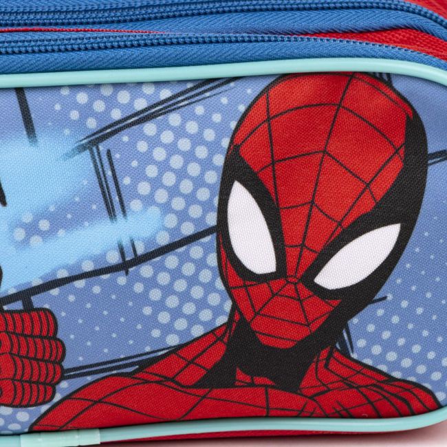 Penar Spiderman cu 2 compartimente, 22x8x10 cm
