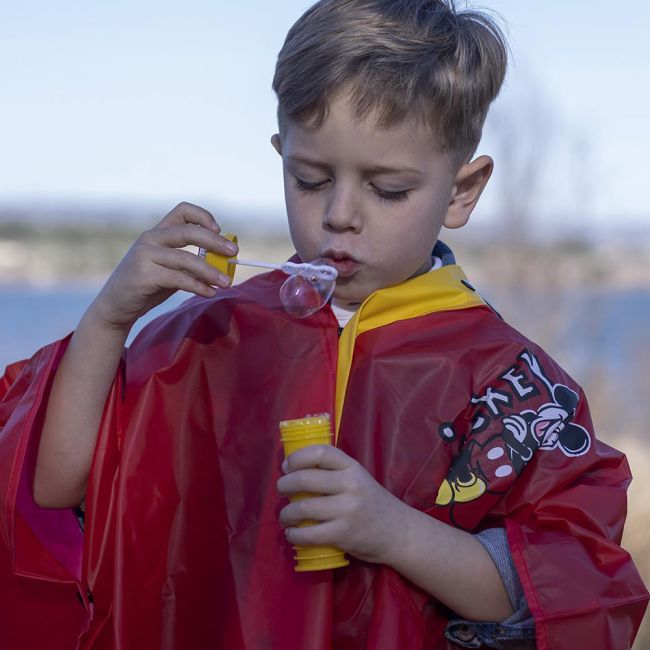 Pelerina de ploaie tip poncho, Mickey Mouse, Rosu, 3 - 4 ani