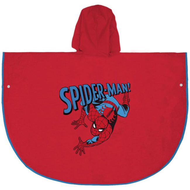 Pelerina de ploaie tip poncho, Spiderman, Rosu, 3 - 4 ani