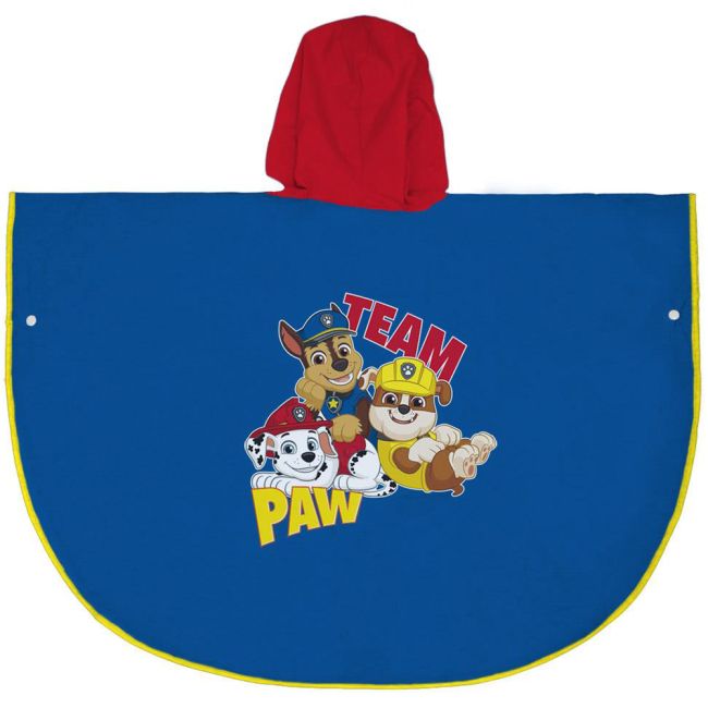Pelerina de ploaie tip poncho, Paw Patrol, Albastru, 3 - 4 ani