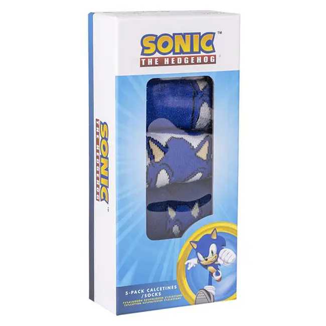Set 5 perechi sosete Sonic, 35-38