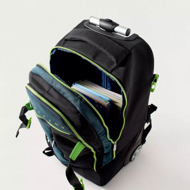 Troler Monocromo Urban, Negru/Albastru, 55x35x25 cm