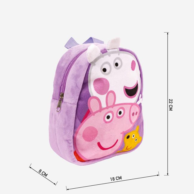Rucsac plusat Peppa Pig, 18x22x8 cm