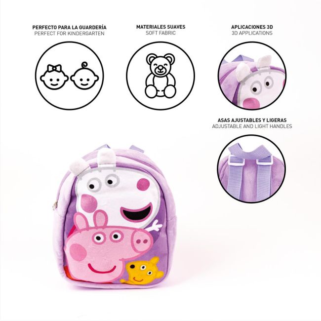 Rucsac plusat Peppa Pig, 18x22x8 cm