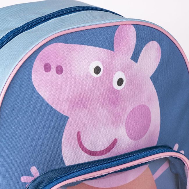 Rucsac Peppa Pig cu buzunar transparent, 25x30x12 cm