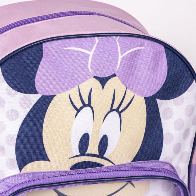 Rucsac Minnie Mouse cu buzunar transparent, 25x30x12 cm