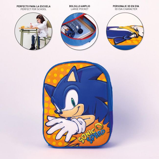 Rucsac 3D Sonic Speed, 25x31x10 cm