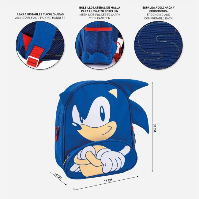 Rucsac Sonic cu buzunar frontal, 25x30x10 cm