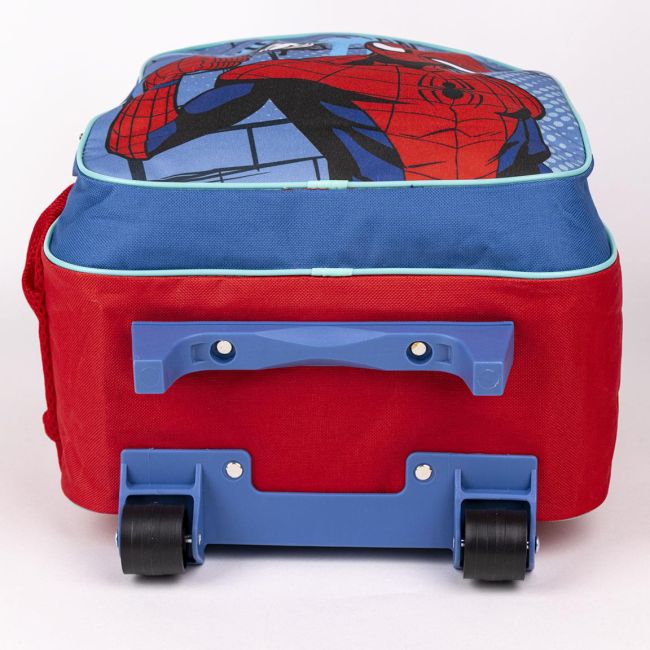 Troler pliabil Spiderman Alright cu buzunar frontal, 31x41x14 cm