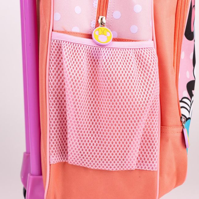 Troler pliabil Minnie Mouse cu buzunar frontal, 31x41x14 cm