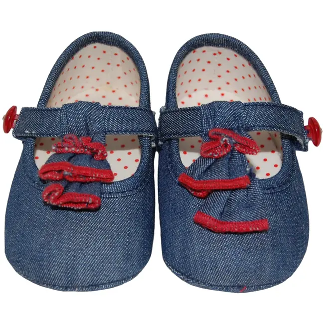 Pantofi bleumarin din demin (9738) cu bareta, 16