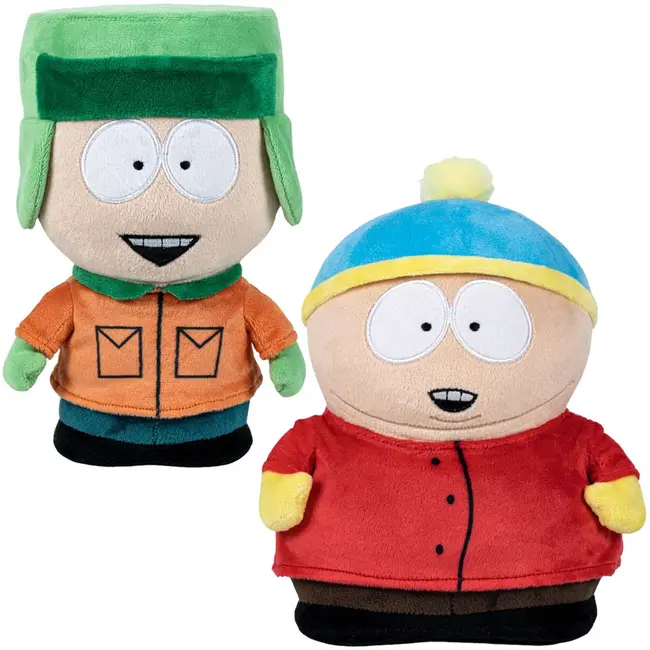 Set 2 jucarii din plus Kyle Broflovski, 18 cm si Eric Cartman, 17 cm, South Park