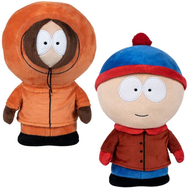 Set 2 jucarii din plus Stan Marsh, 18 cm si Kenny McCormick, 17 cm, South Park
