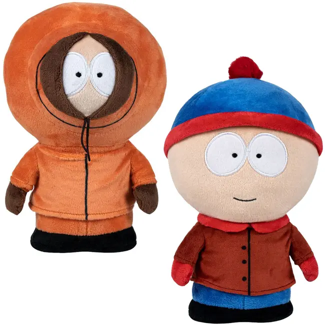 Set 2 jucarii din plus Stan Marsh, 18 cm si Kenny McCormick, 17 cm, South Park
