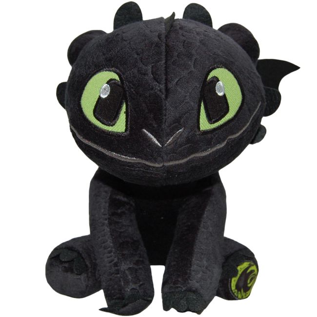 Jucarie din plus Toothless cu aripi fluorescente, Dragons, 34 cm