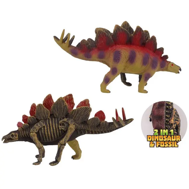 Figurina Stegosaurus 2 in 1 dinozaur si fosila