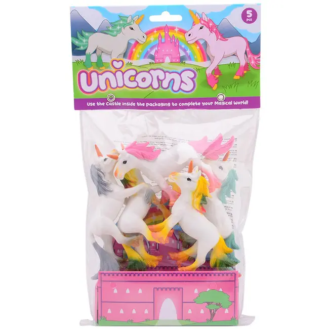 Set 5 figurine din cauciuc - Unicorni