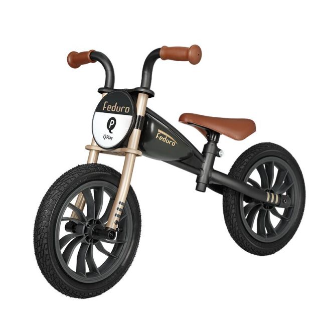 Balance bike qplay feduro negru-auriu smb3250fed60pl