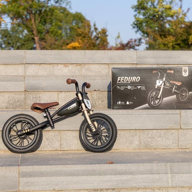 Balance bike qplay feduro negru-auriu smb3250fed60pl