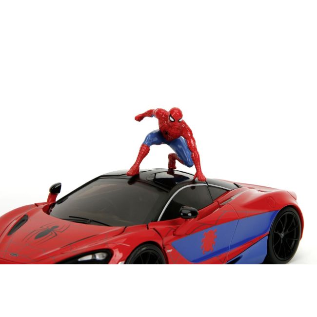 JADA MARVEL SET FIGURINA SPIDER MAN SI MASINUTA METALICA MCLAREN 720S SCARA 1 LA 24 VIV253225034