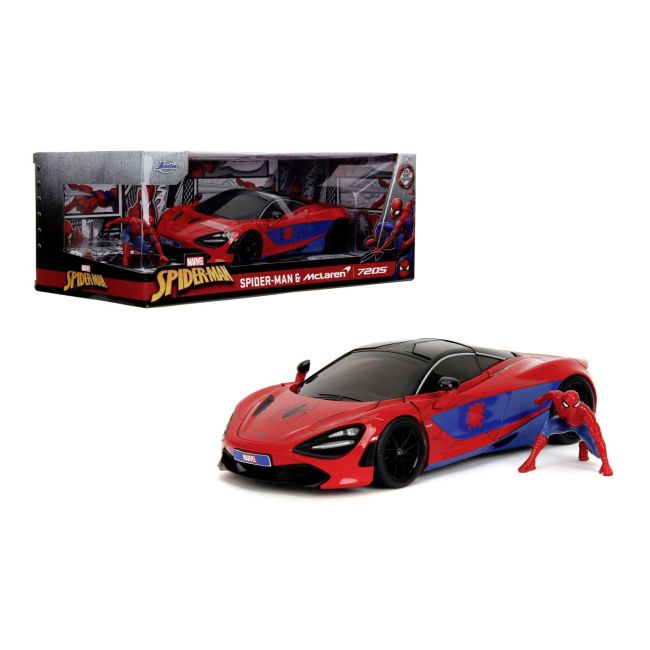 JADA MARVEL SET FIGURINA SPIDER MAN SI MASINUTA METALICA MCLAREN 720S SCARA 1 LA 24 VIV253225034
