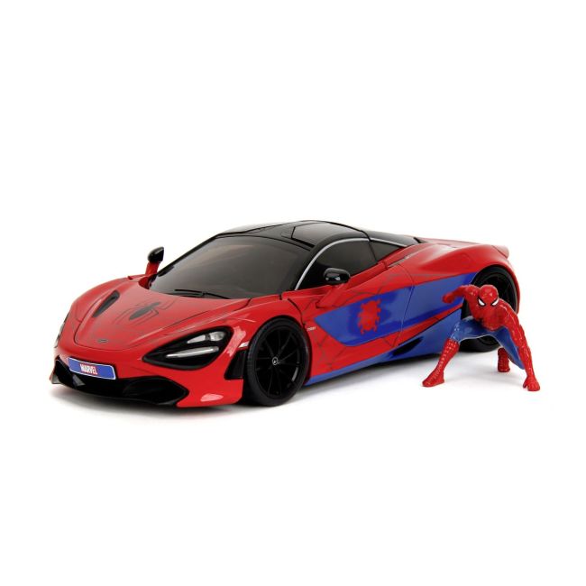 JADA MARVEL SET FIGURINA SPIDER MAN SI MASINUTA METALICA MCLAREN 720S SCARA 1 LA 24 VIV253225034
