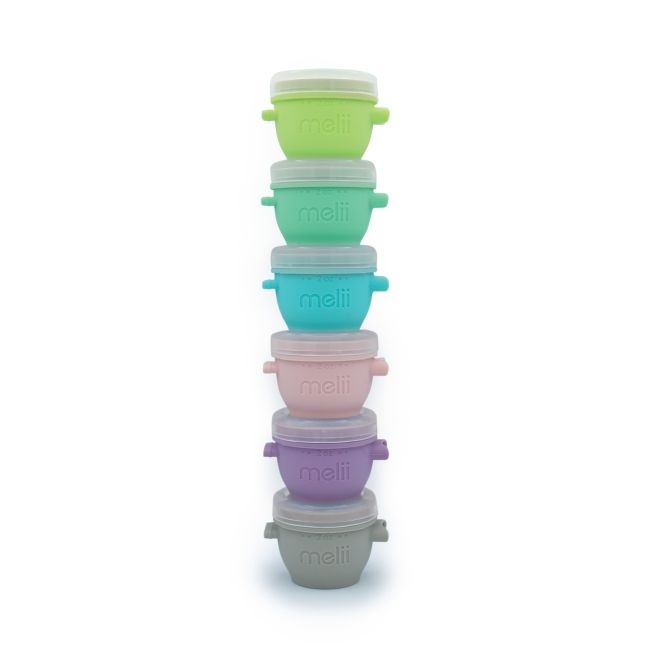 SET 6 RECIPIENTE SILICON SNAP&GO, MELII, 59 ML VIVML10400