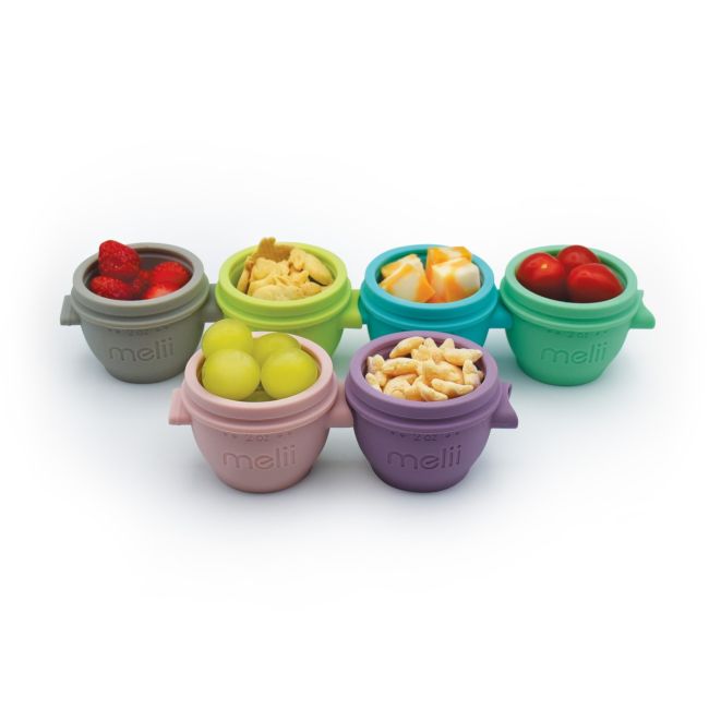 SET 6 RECIPIENTE SILICON SNAP&GO, MELII, 59 ML VIVML10400