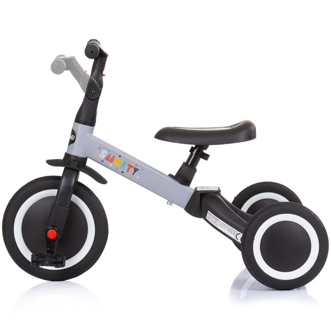Tricicleta si bicicleta chipolino smarty 2 in 1 grey hubtrksm02301gy