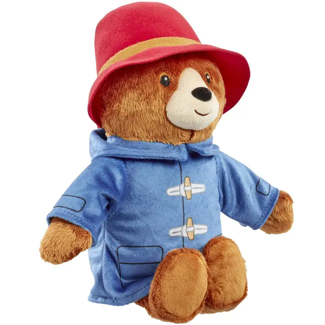 Jucarie de plus cu sunete Ursuletul Paddington in Peru, 22 cm (asezat)