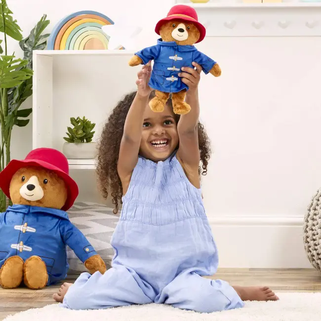 Jucarie de plus cu sunete Ursuletul Paddington in Peru, 22 cm (asezat)